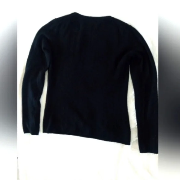 PECK & PECK 100% Cashmere 2 Ply Black Pullover Sweater | S - Picture 5 of 6
